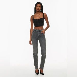 Aritzia Denim Forum The '90s Hi-Rise Cigarette Jean in Ozone Black
